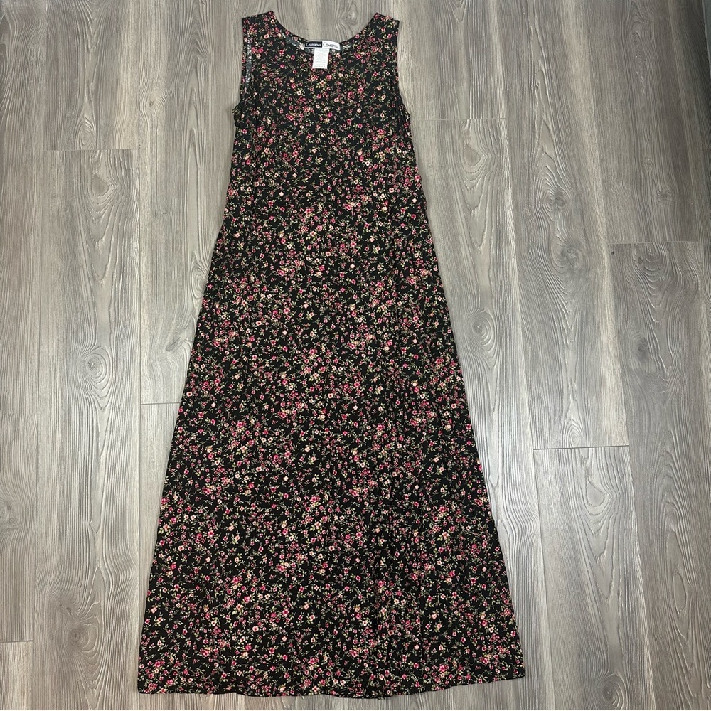 California Concepts Floral Maxi Dress Women’s Size 10 Tie Detail‎ Boho Vacation